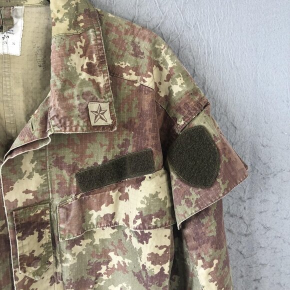 Vintage Italian Army Vegetato Jacket Mens Medium Camo Combat Military EI 2000s - Picture 11 of 15